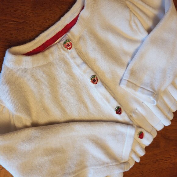 Gymboree ~ Sz 12-18M ~ Ruffled Strawberry Sweater ~ NWOT - Picture 3 of 6